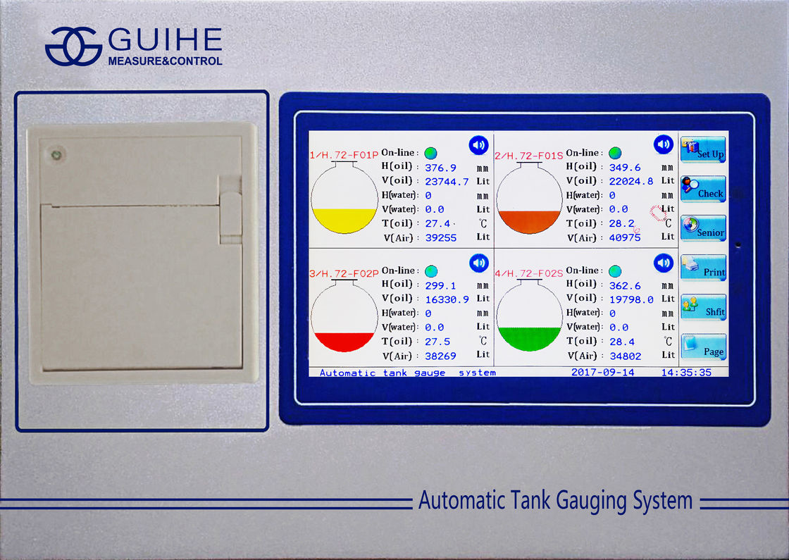 پمپ بنزین سیستم کنترل سطح روغن پمپ شناور انگلیسی Graphic Magnetostrictive سیستم سوخت ATG